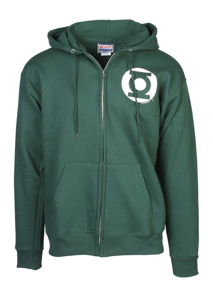 green lantern zip up hoodie